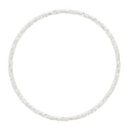 20.5mm Diamond effect Round Mounting ring for beadweaving - Silver Tone x1|raw }}