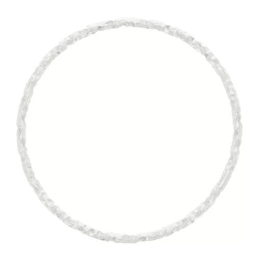 20.5mm Diamond effect Round Mounting ring for beadweaving - Silver Tone x1