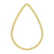 21x14mm Diamond effect Drop Mounting ring for beadweaving - Fine Gold Plated x1|raw }}