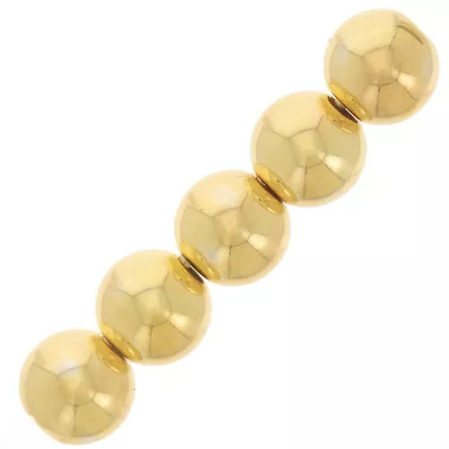 4 mm Round Beads - Gold-Plated 925 Sterling Silver x25
