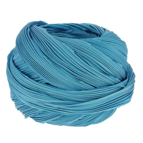 Shibori silk twill Ribbon - Solid Turquoise x10cm