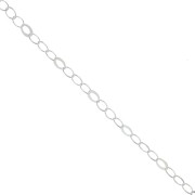 Cable chain -shaped chain 5mm 925 Sterling Silver x50cm|raw }}