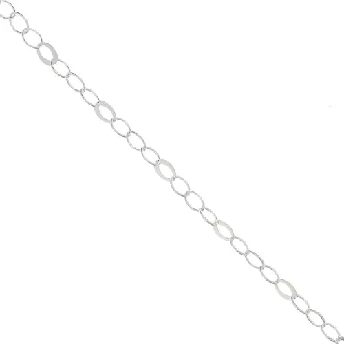 Cable chain -shaped chain 5mm 925 Sterling Silver x50cm