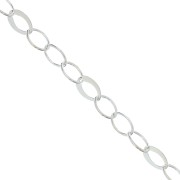 Cable chain -shaped chain 5mm 925 Sterling Silver x50cm