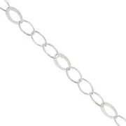Cable chain -shaped chain 5mm 925 Sterling Silver x50cm