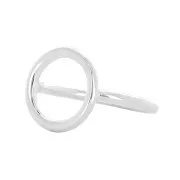 925 Sterling Silver Openwork circle ring - Size 52 x1