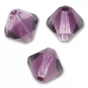 PureCrystal Crystal Bicones 6mm Amethyst Blend x20