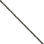 925 Sterling Silver Herringbone 1.1mm mesh chain - Black Rhodium x50cm