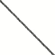 925 Sterling Silver Herringbone 1.1mm mesh chain - Black Rhodium x50cm