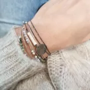 925 Sterling Silver Herringbone 1.1mm mesh chain - Black Rhodium x50cm