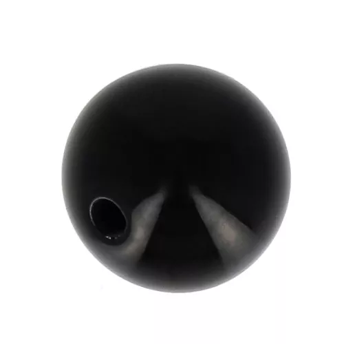 6mm Opaque resin bead - Black x10