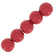 6mm Opaque resin bead - Light Red x10