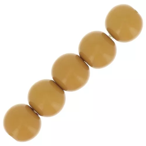 6mm Opaque resin bead - Mustard x10