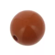 6mm Opaque resin bead - Terracotta x10