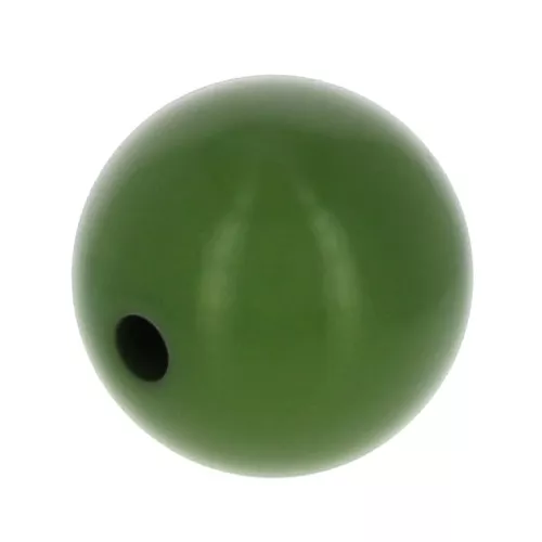 6mm Opaque resin bead - Olive x10