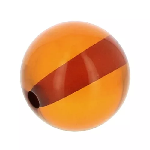 6mm Opaque resin bead - Amber x10