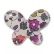 Butterfly 15x20mm Liberty Eloïse Prune x1