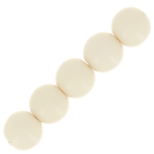 6mm Opaque resin bead - Ivory x10