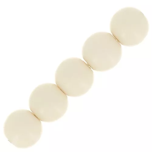 6mm Opaque resin bead - Ivory x10