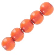 4mm Opaque resin bead - Amber x15