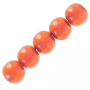 4mm Opaque resin bead - Amber x15