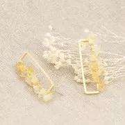 40x10.5mm Rectangular earstuds - 3 micron Gold Plated x2