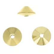 3x6mm Cone bead - 3 micron Gold plated x1