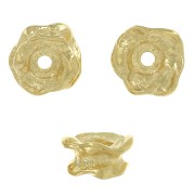12x6mm Irregular round beads - 3 micron Gold Plated x1