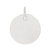10mm 925 Sterling Silver Medal charm to engrave x1|raw }}