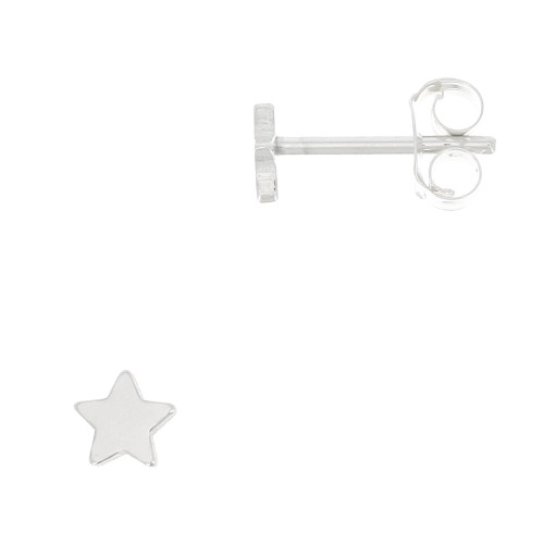 4mm 925 Sterling Silver Star earstuds x2