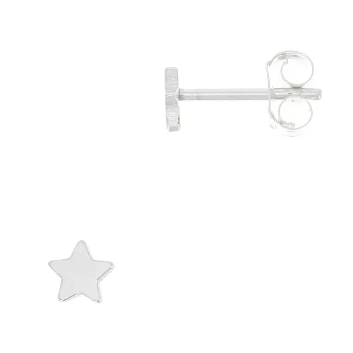 4mm 925 Sterling Silver Star earstuds x2