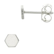 4mm 925 Sterling Silver Octagon earstuds x2|raw }}