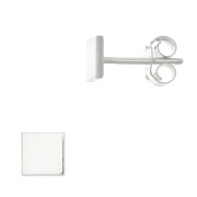 5mm 925 Sterling Silver Square earstuds x2|raw }}