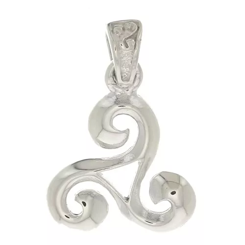 15x13mm 925 Sterling Silver Triskel pendant with closed ring x1