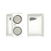 925 Sterling Silver Magnetic Clasp for 10mm flat lace x1