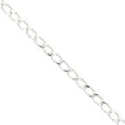 3.9mm 925 Sterling Silver curb mesh chain x50cm|raw }}