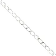 3.9mm 925 Sterling Silver curb mesh chain x50cm