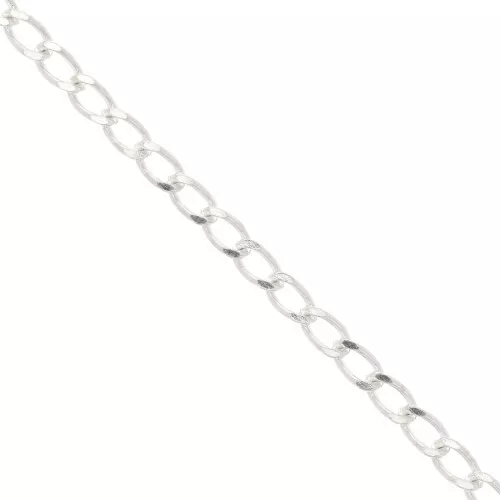 3.9mm 925 Sterling Silver curb mesh chain x50cm