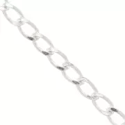 3.9mm 925 Sterling Silver curb mesh chain x50cm