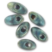 Long Magatama Miyuki 4x7mm LMA-2008- Mat Met Patina Iris x 10g|raw }}
