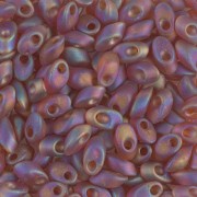 Long Magatama Miyuki 4x7mm LMA-134FR - Mat Tr Dark Topaz AB x 10g|raw }}