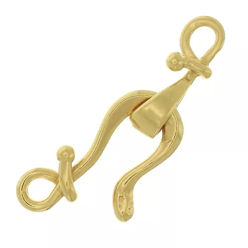 16mm Hook clasp - 3 micron gold plated x1