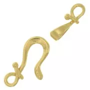 16mm Hook clasp - 3 micron gold plated x1