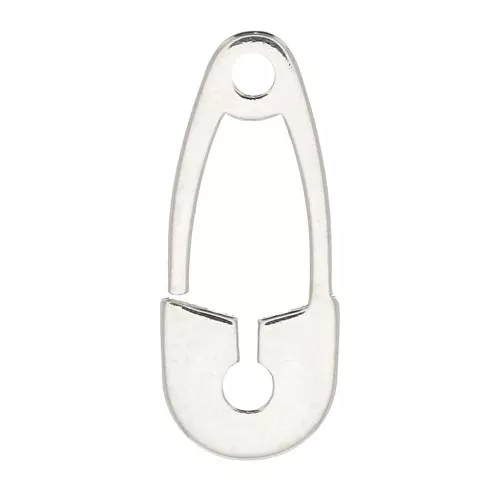 16x6.5mm 925 Sterling Silver Safety Pin charm x1