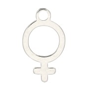 10.5x6mm 925 Sterling Silver Symbol for female charm x1