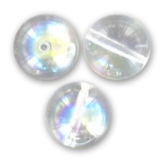 Round beads 12mm Crystal AB x5|raw }}