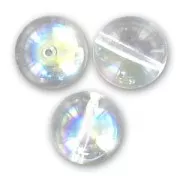 Round beads 12mm Crystal AB x5