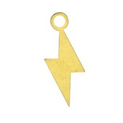 9.5x3.5mm 925 Sterling Silver Flash mini charm - Gold Tone x1|raw }}