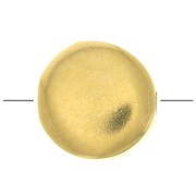 6.5mm Flat round bead - 3 micron Gold Plated x1|raw }}
