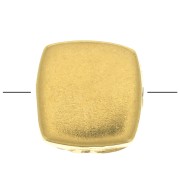 5.5mm Flat square bead - 3 micron Gold Plated x1|raw }}